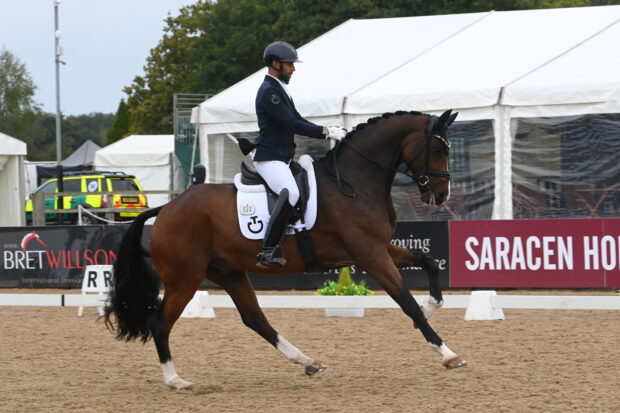 Dannie Morgan and Fever Tree win the Bret Willson International advanced medium gold title at the 2025 LeMieux National Dressage Championships.
