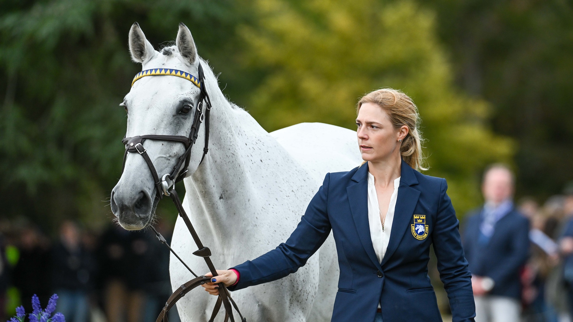 Frida Andersen and Stonehavens Baby Blue during the 1st Horse Inspection for the Agria FEI Eventing European Championship, Blenheim Palace. Held in the grounds of Blenheim Palace near Woodstock in Oxfordshire in the UK between 18th - 21st September 2025
