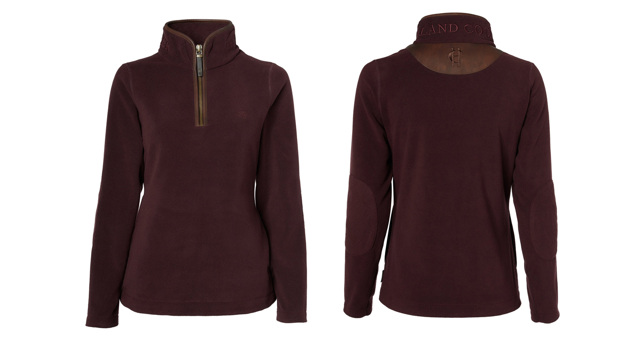 Holland Cooper Country Fleece Quarter Zip Mulberry