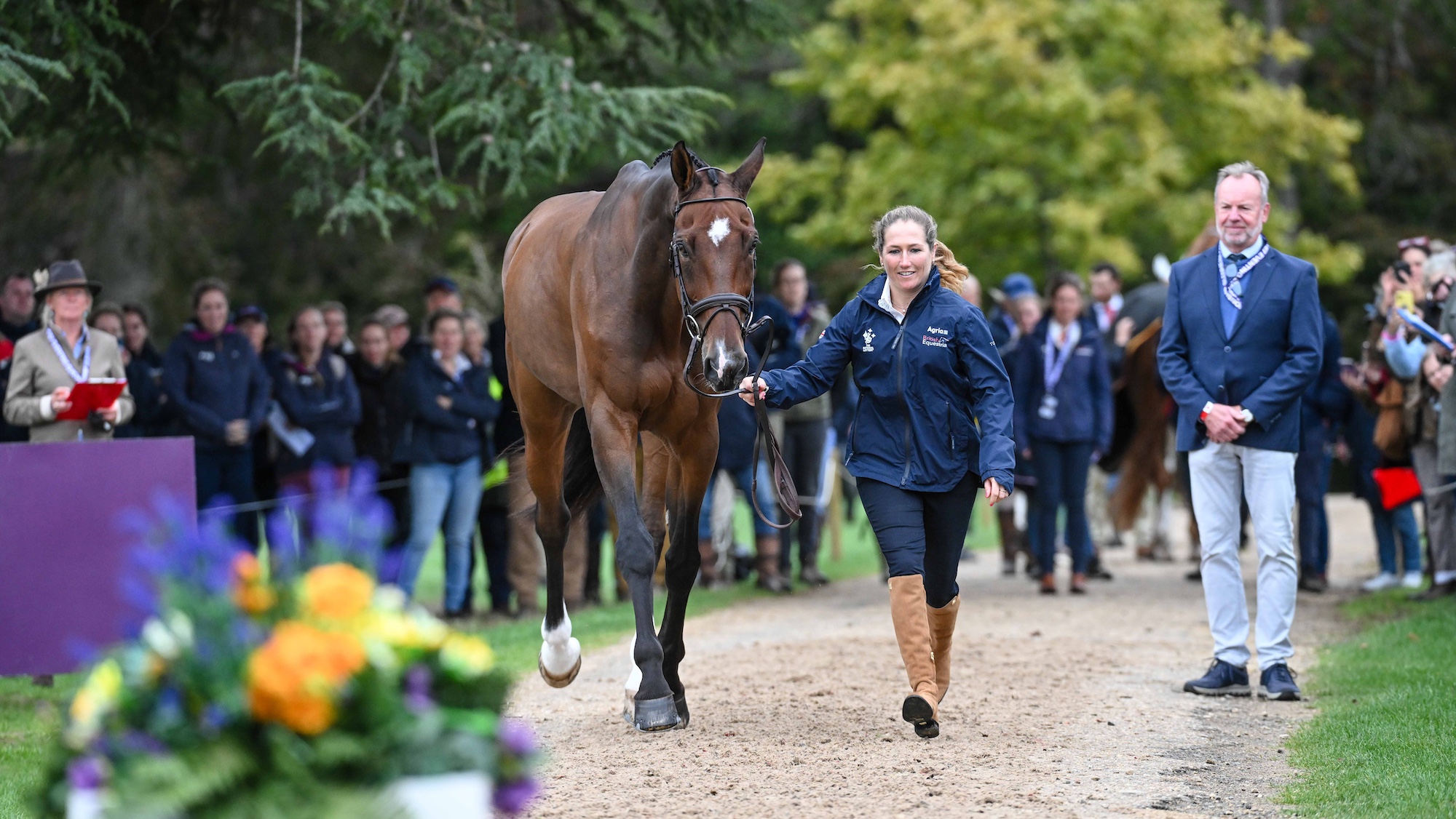Laura Collett and London 52 during the 1st Horse Inspection for the Agria FEI Eventing European Championship, Blenheim Palace. Held in the grounds of Blenheim Palace near Woodstock in Oxfordshire in the UK between 18th - 21st September 2025