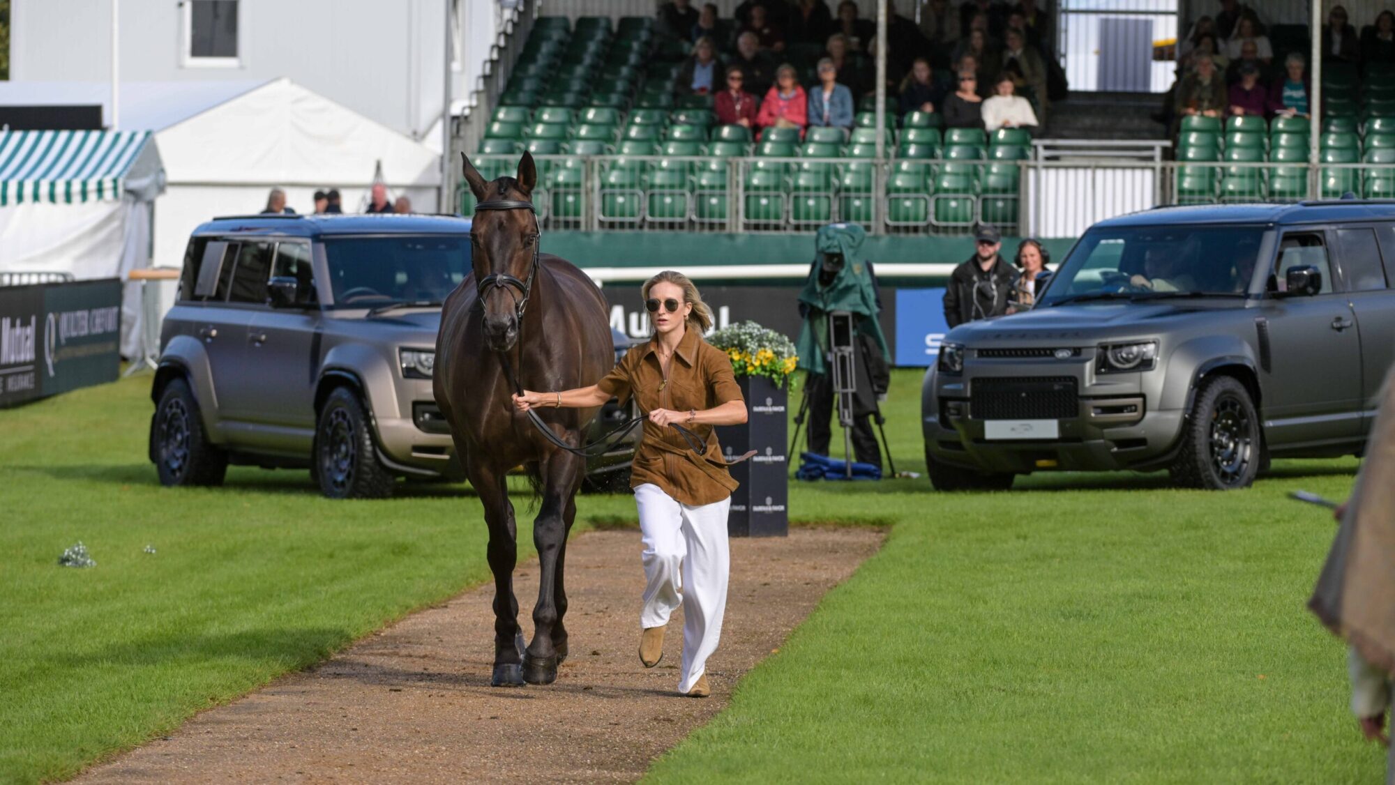 Lucy Latta riding RCA PATRON SAINT in the 1st Horse Inspections of the Defender Burghley Horse Trials, in the park land surrounding Burghley House near Stamford in Lincolnshire in the UK between 3rd - 7th September 2025