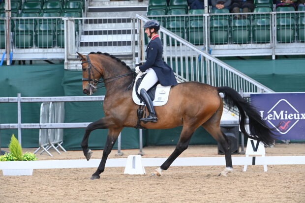 Michael Eilberg and MSJ Encore win the Saracen Horse Feeds inter I freestyle gold and are crowned inter I supreme champions at the 2025 LeMieux National Dressage Championships.