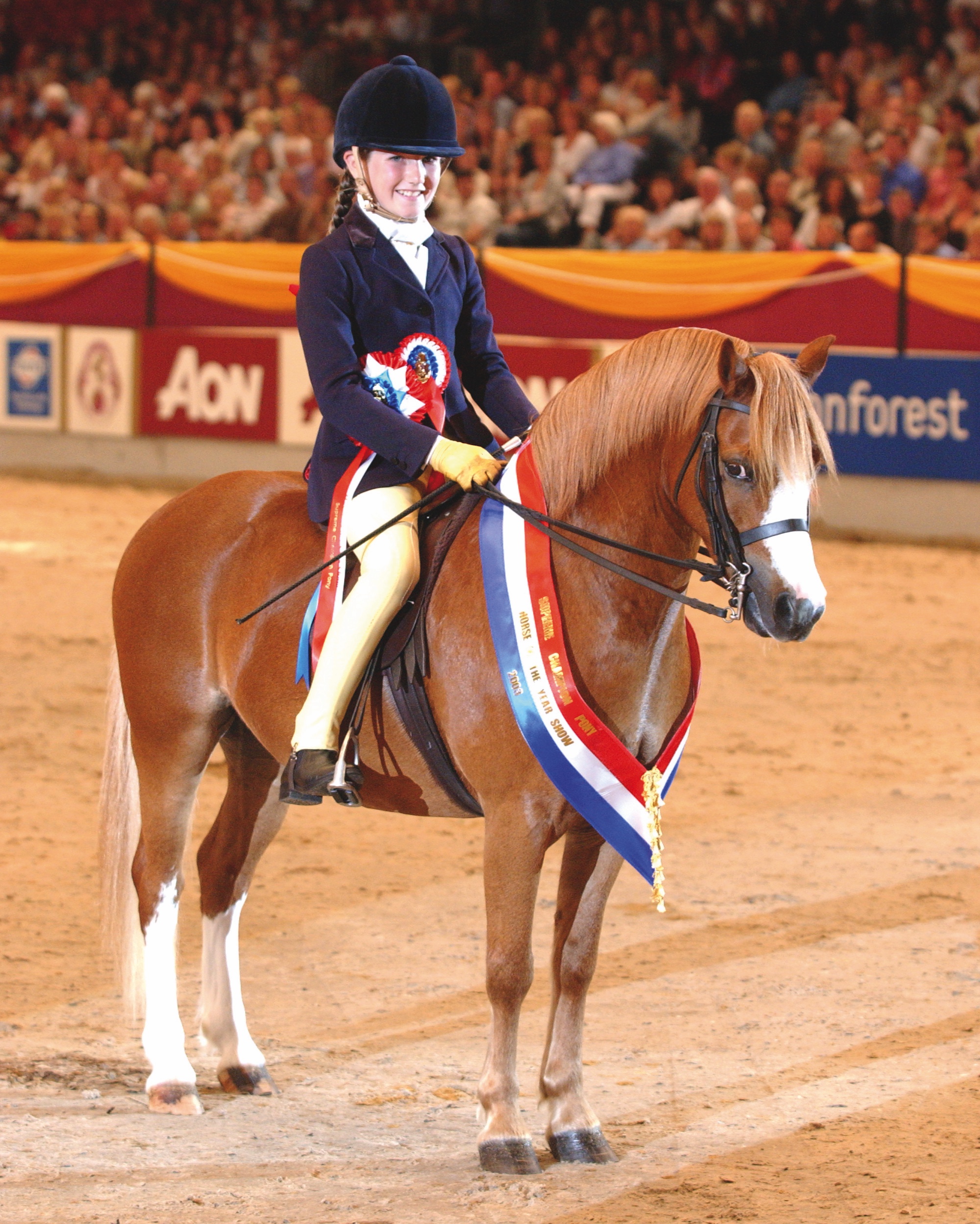 Penwayn Ryan at HOYS 2003 with Laura Collett