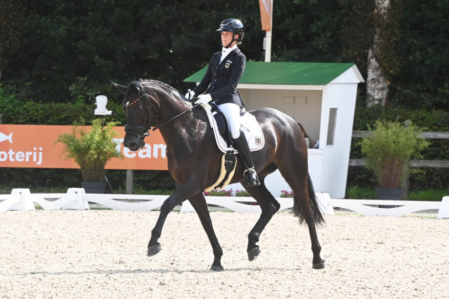 Pictured Germany's Regine Mispelkamp and Pramwaldhof's Bayala win individual gold at the 2025 European Para Dressage Championships.