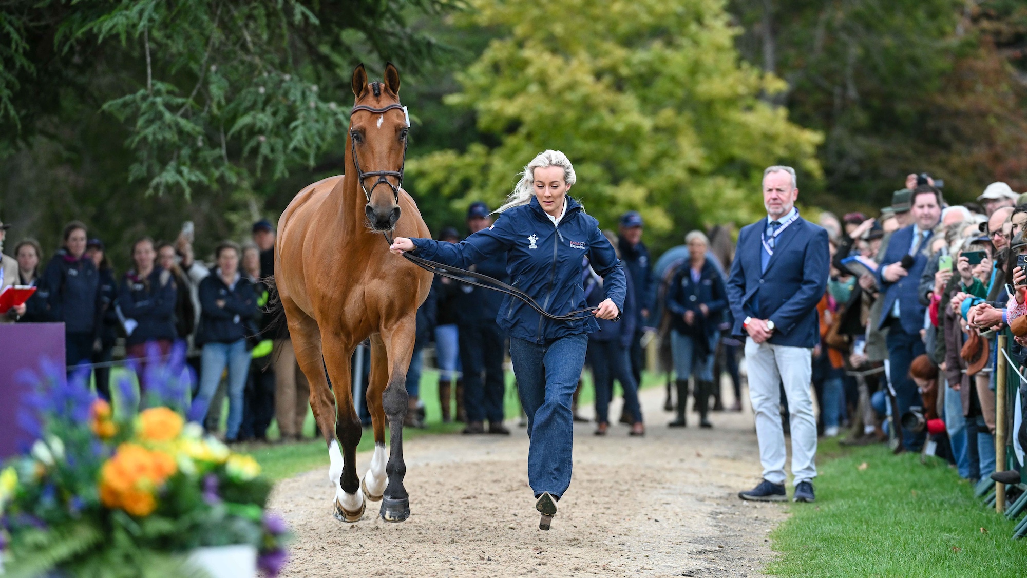 Yas Ingham and Rehy DJ during the 1st Horse Inspection for the Agria FEI Eventing European Championship, Blenheim Palace. Held in the grounds of Blenheim Palace near Woodstock in Oxfordshire in the UK between 18th - 21st September 2025
