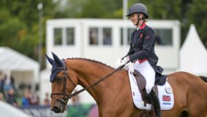 Yasmin Ingham and Rehy DJ after their Blenheim European Championships dressage test.