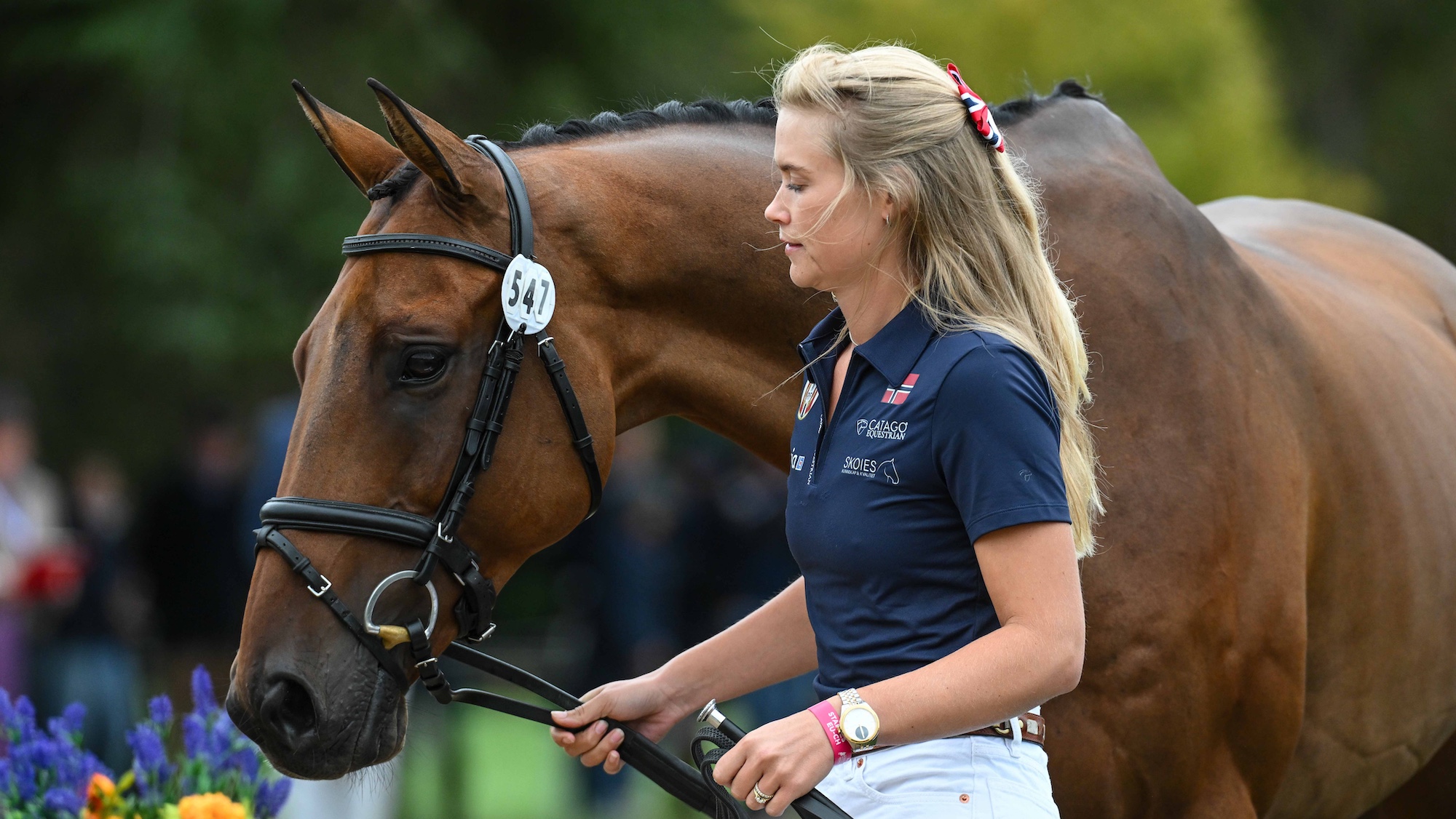 Yasmin Olsson Payne and Cos Me Will during the 1st Horse Inspection for the Agria FEI Eventing European Championship, Blenheim Palace. Held in the grounds of Blenheim Palace near Woodstock in Oxfordshire in the UK between 18th - 21st September 2025
