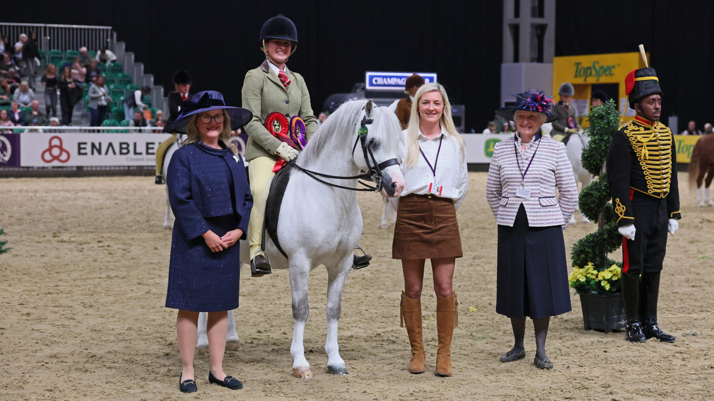 Glebedale Jumanji and India Latter-Sears are winners of the Welsh section A class at HOYS 2025