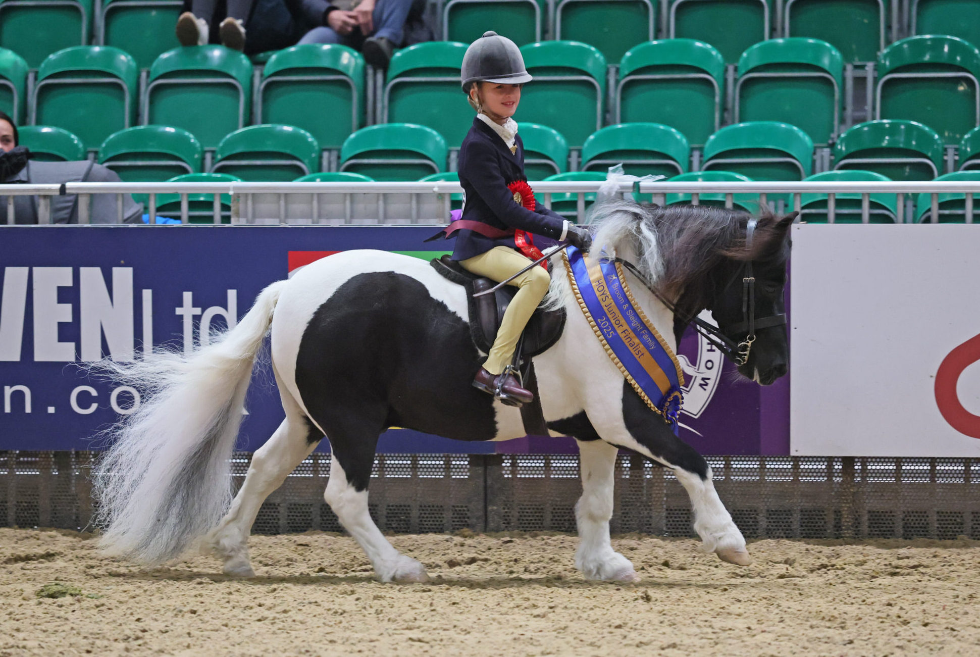 Briar Puzzle and Alexia Lilley are the winners of the junior ridden coloured pony class