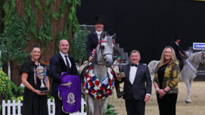 Clare Fitch and Ghaali are pure-bred ridden Arab of the year champions.