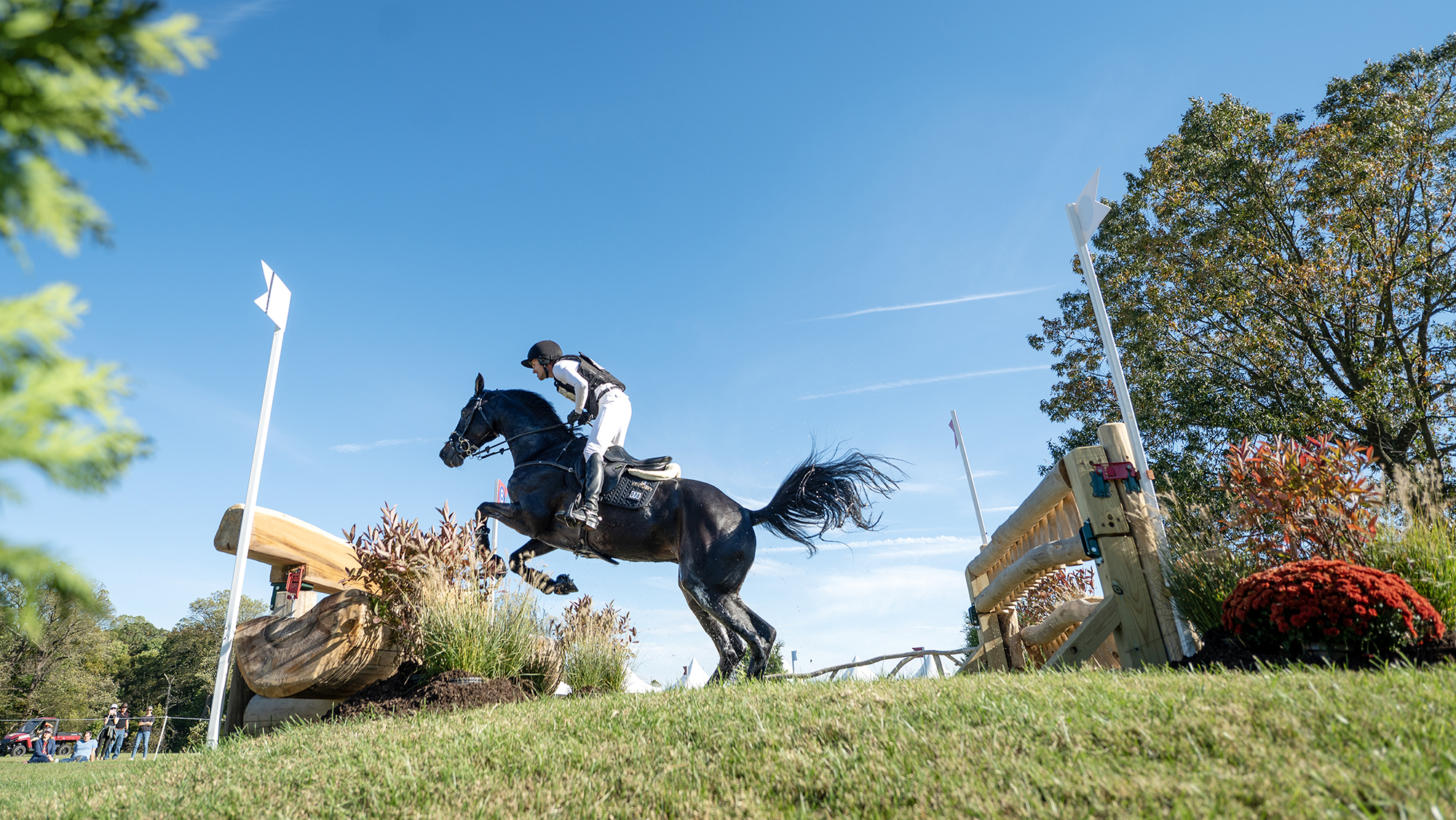 Maryland 5 Star cross-country: Felix Vogg and Cartania, who sit second to Monica Spencer and Artist
