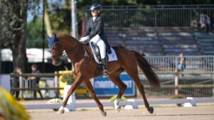 Pau Horse Trials dressage phase, Abigail Long and Henton Audacious