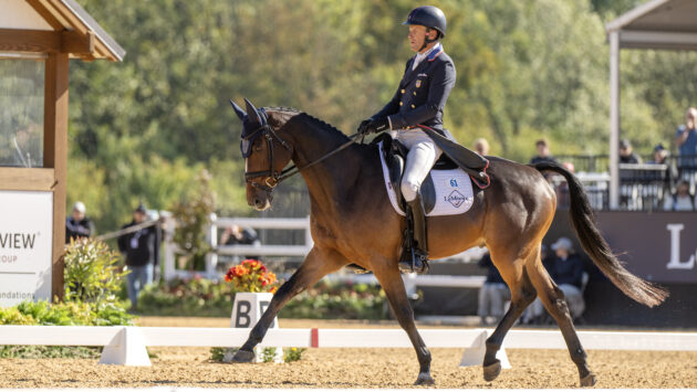 ‘A mission ahead’ – home side favourite takes the Maryland 5 Star Thursday dressage lead, plus a comeback story