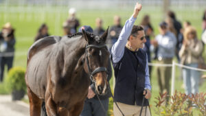 Alex Bragg and Quindiva at the Maryland 5 Star first trot-up for the 2025 competition.