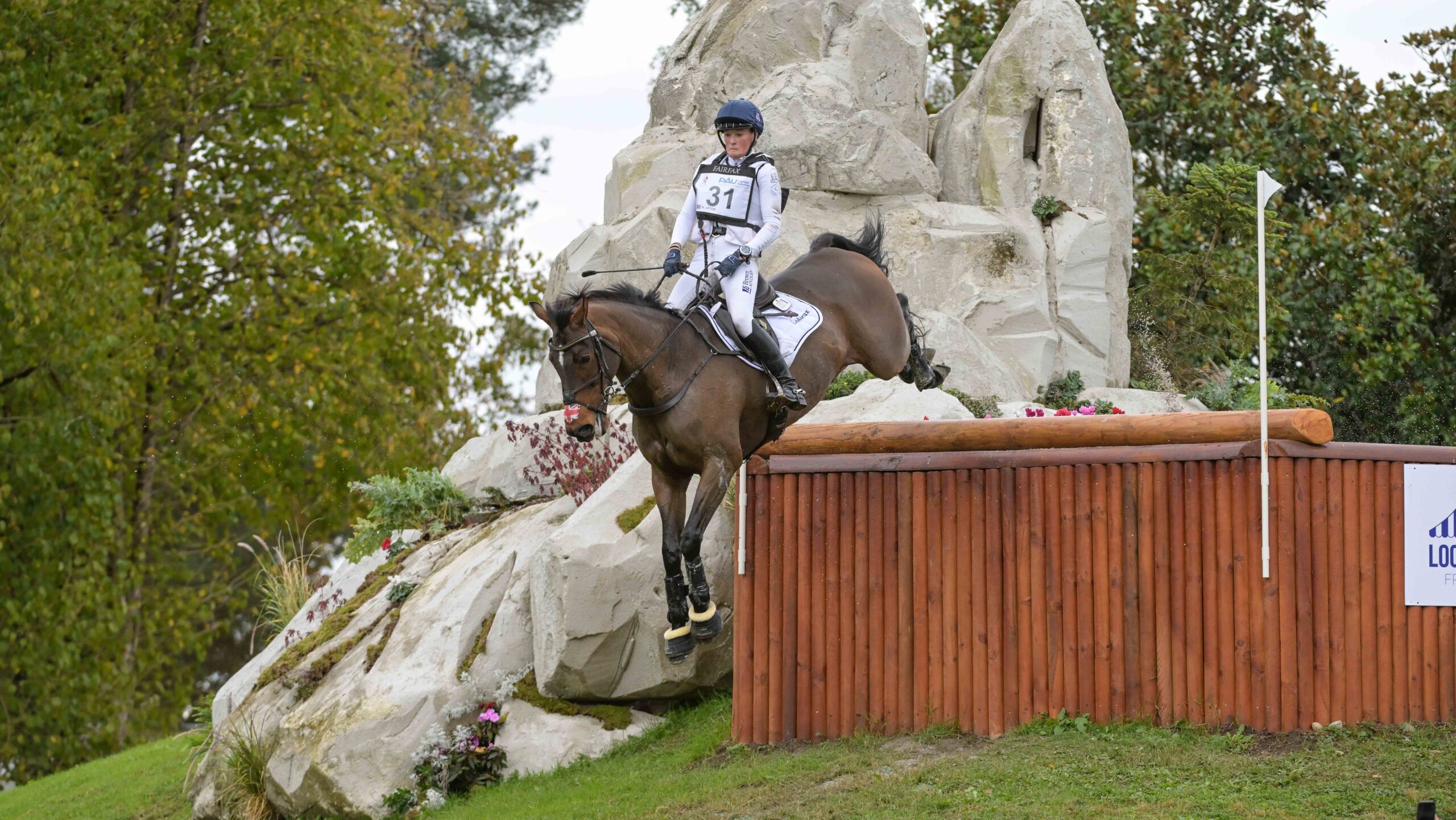 Bubby Upton and Cannavaro at Pau Horse Trials cross-country