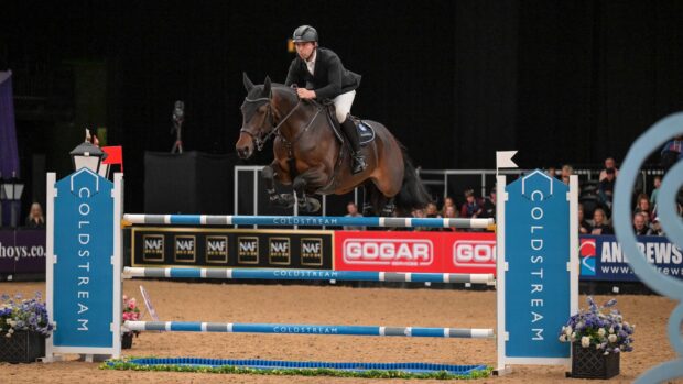 Christopher SMITH and MESSARADO BLUE - Winner - International Showjumping - Grandstand Welcome Stakes - CSI3* - during the Horse of the Year Show held at the NEC in Birmingham in UK between 8 -12 th October 2025