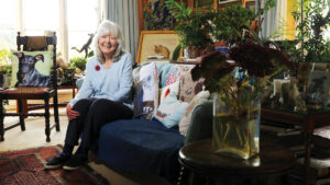 Author Jilly Cooper at her home