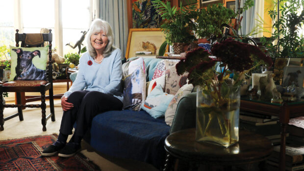 Author Jilly Cooper at her home