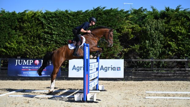 Joe Stockdale showjumping training