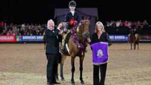 Rotherwood Fantasia and Emma Harker stand 2025 champion show pony at HOYS