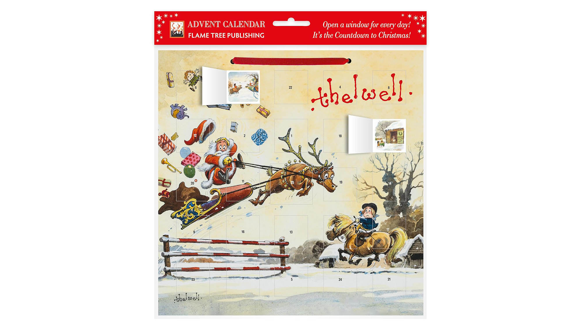 Thelwell Showjumping Santa Horse Advent Calendar (with stickers)