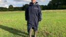 Lady wears Reincoat Lite, viewed from the front