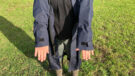 Lady wears Reincoat Lite, showing a close up of cuffs