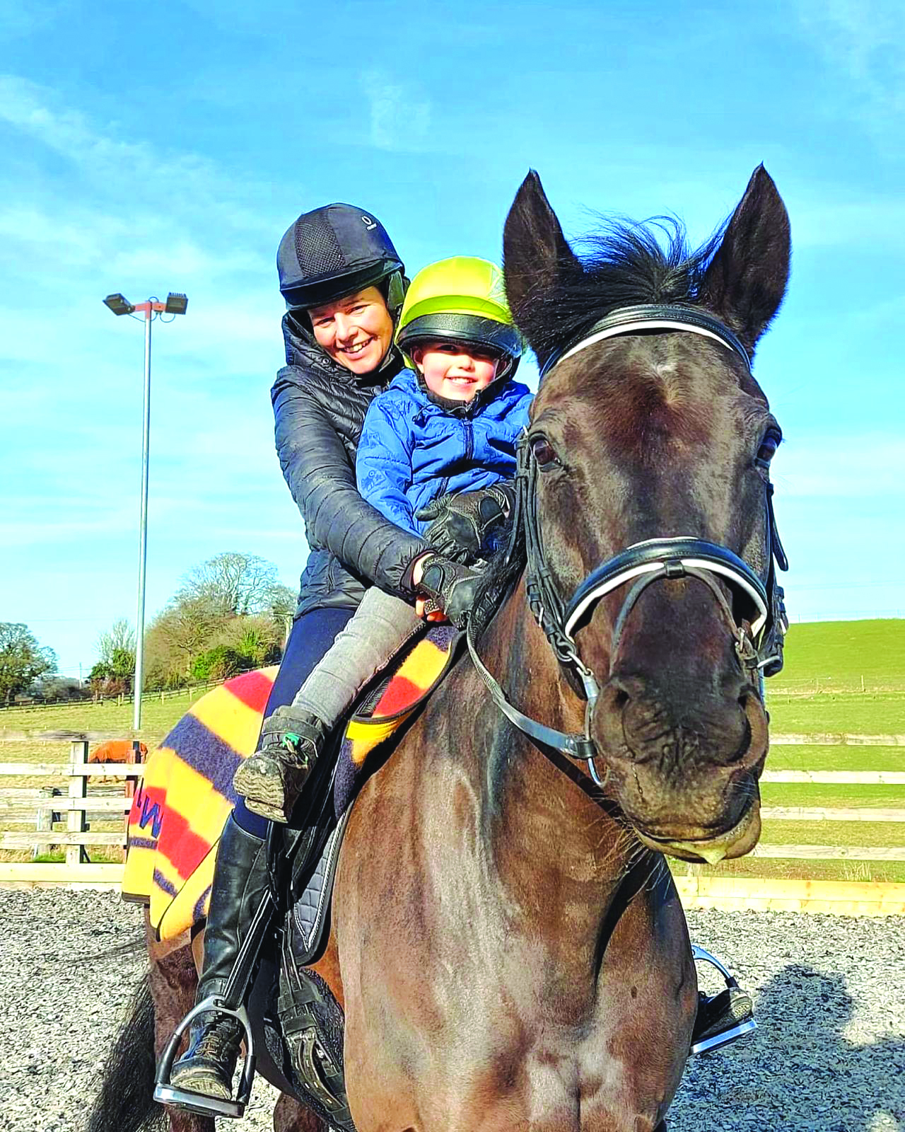Leanne White and former racehorse Side Glance.