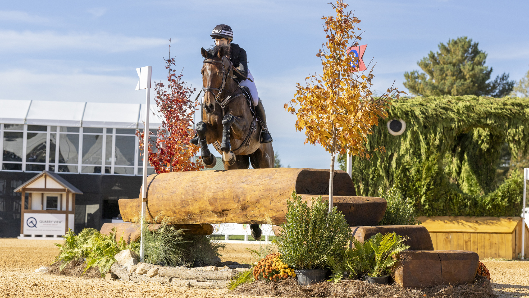 Maryland 5 Star cross-country course: Monica Spencer and Artist