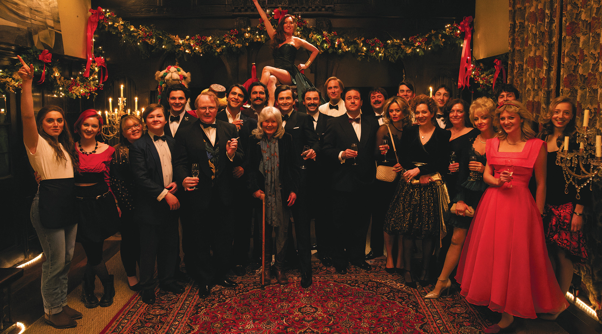 The cast of Rivals with Jilly Cooper