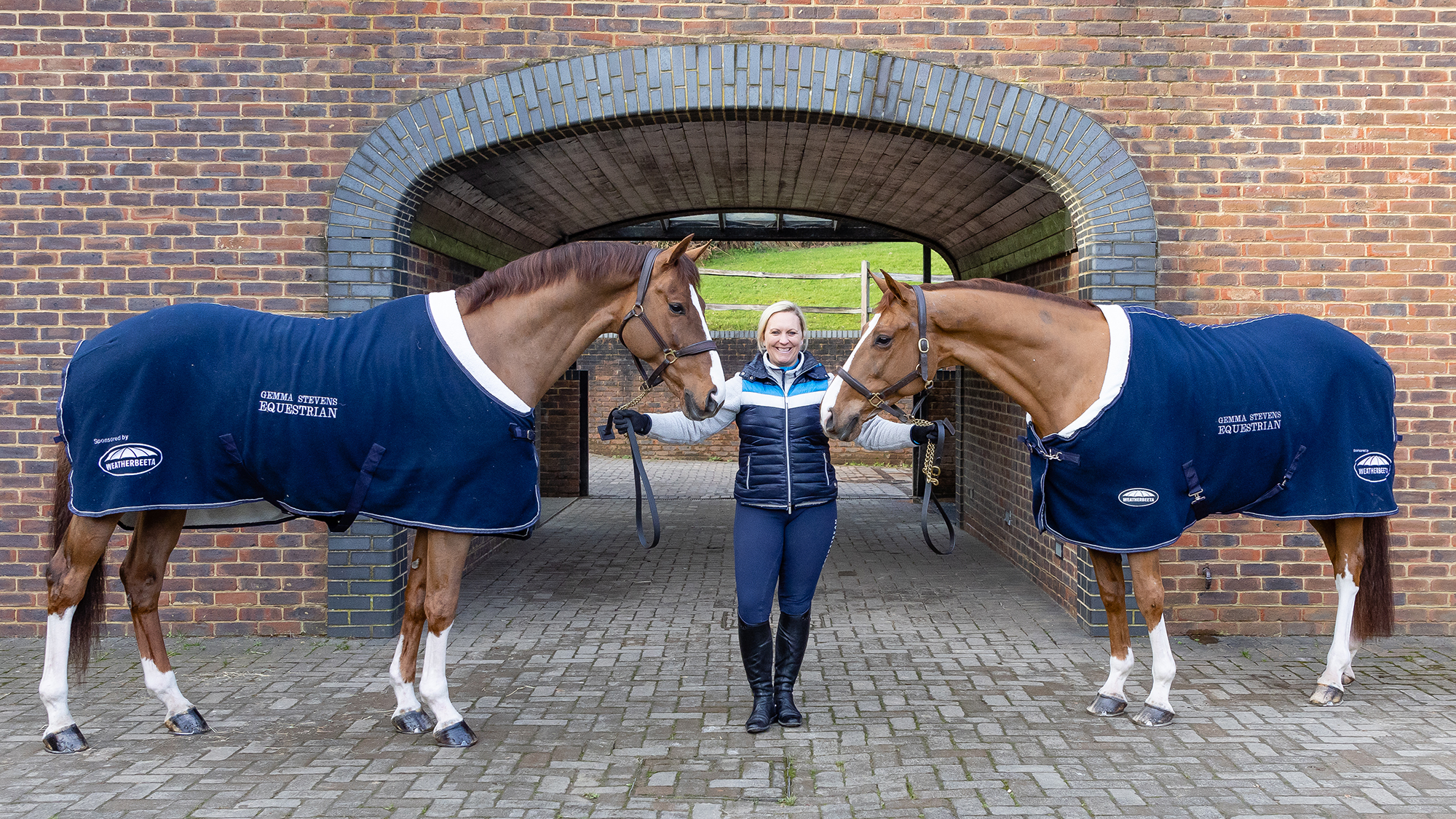 Cloning horses: Chilli Morning III and Chilli Morning IV with Gemma Stevens.