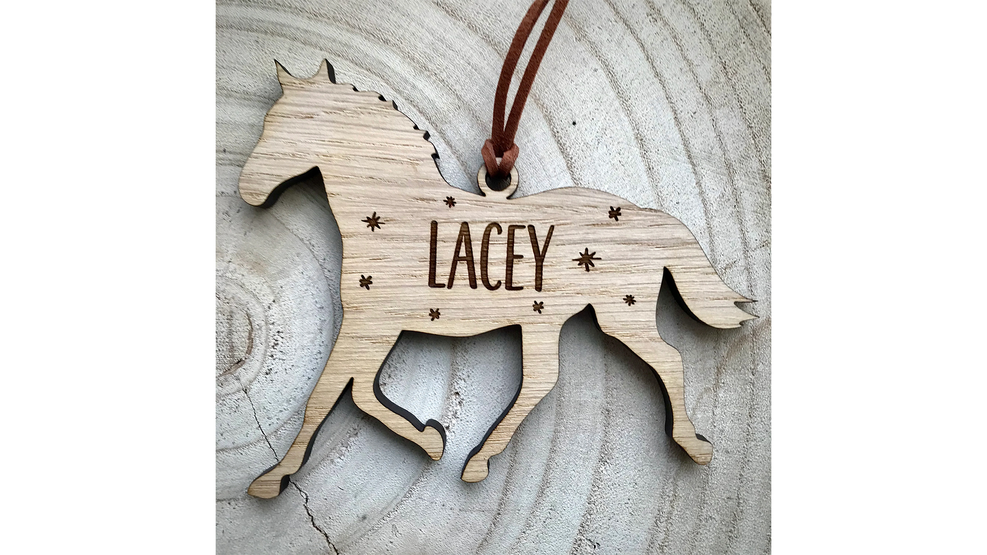 Bear & Rose Personalised horse decoration