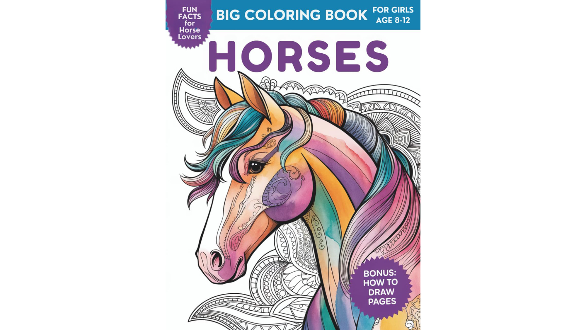 Horse colouring book