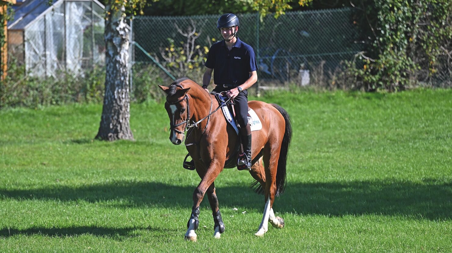 Joe Stockdale aboard Millfield Counterfeit at home. 