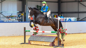 Claire Johnstone wins at the 2025 British Eventing arena eventing ACE Scotland final