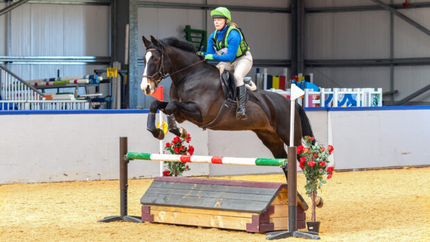 Claire Johnstone wins at the 2025 British Eventing arena eventing ACE Scotland final