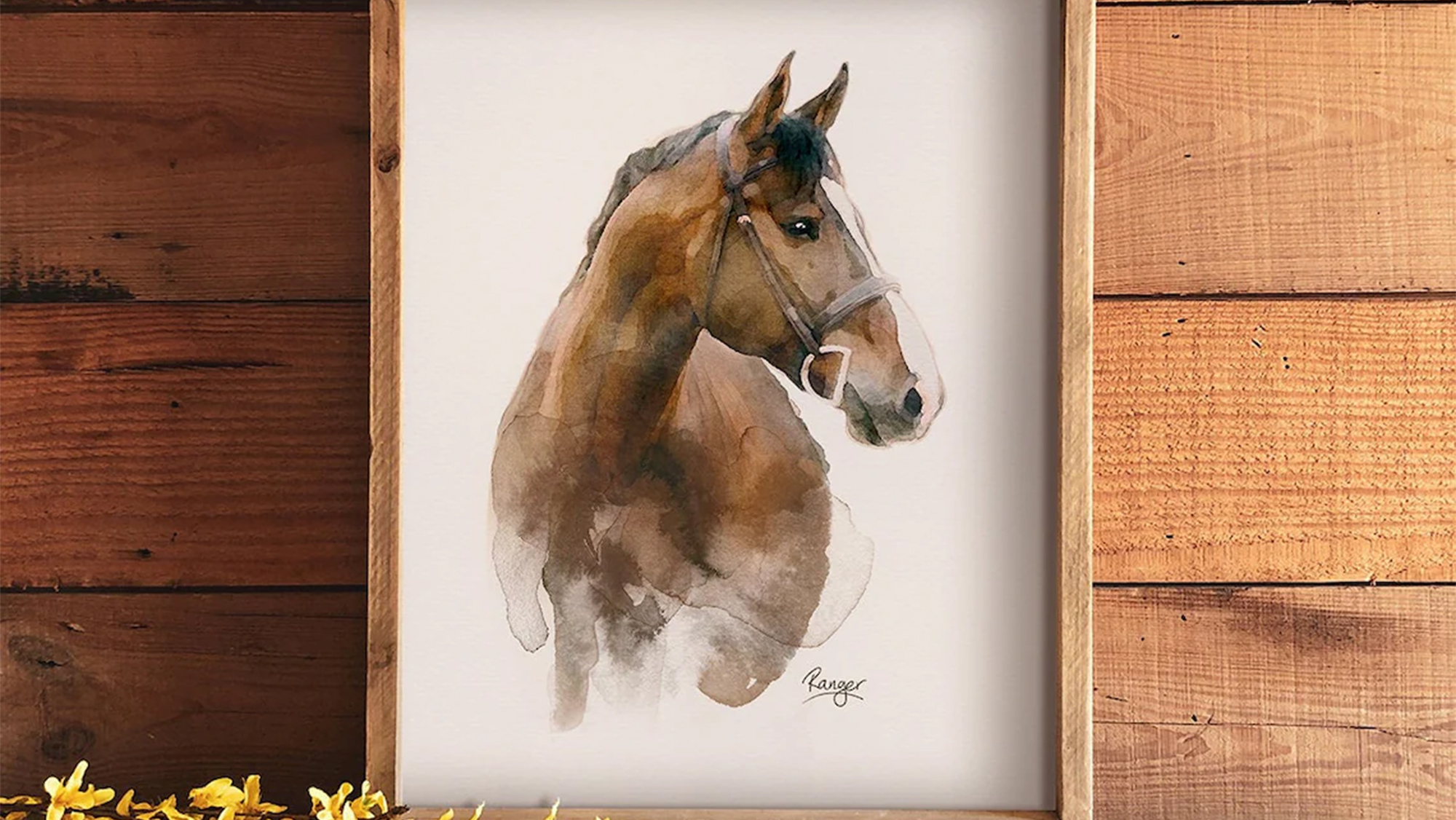 Custom Horse Watercolor Portrait