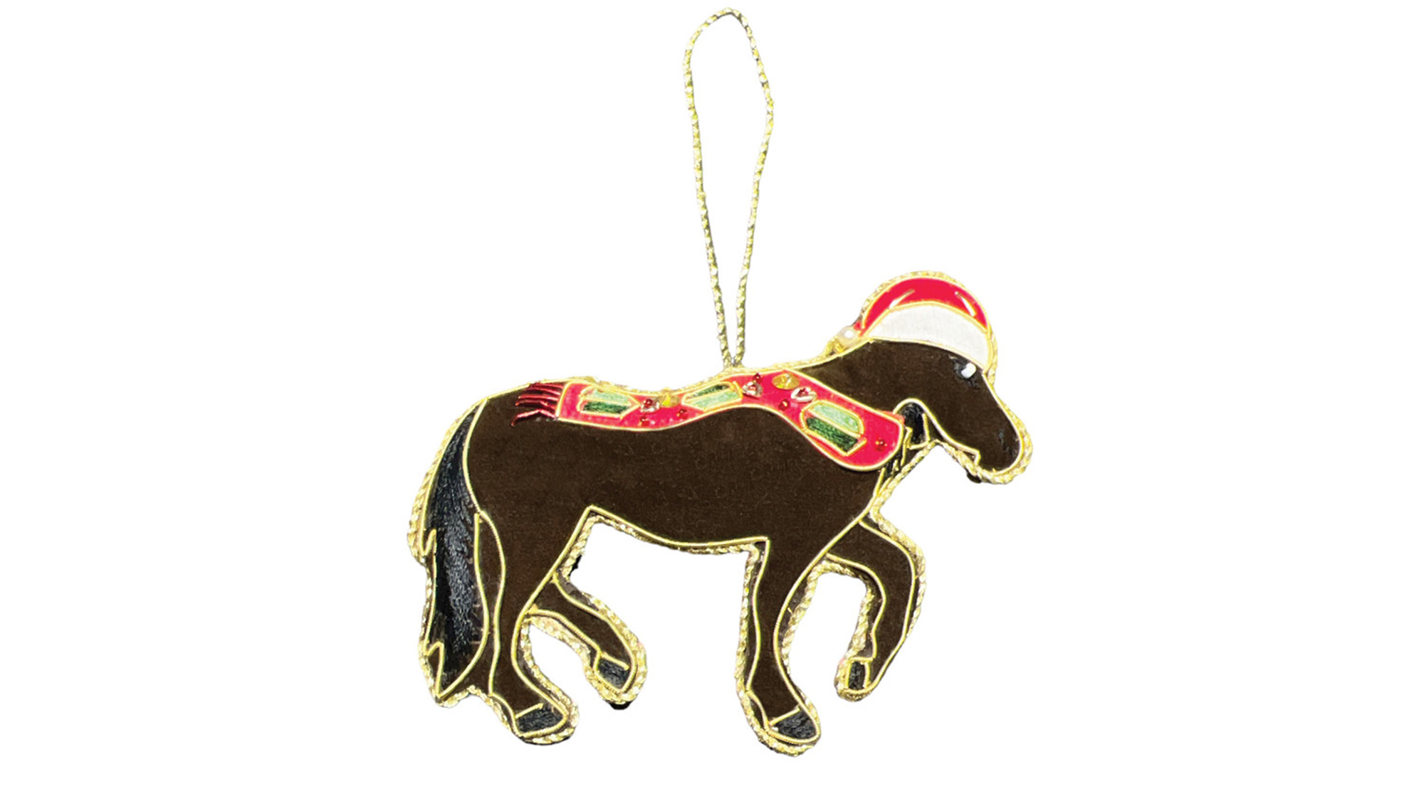 Equetech horse beaded embroidered tree decoration