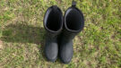 Close up view of neoprene lining in Harry Hall mud boots