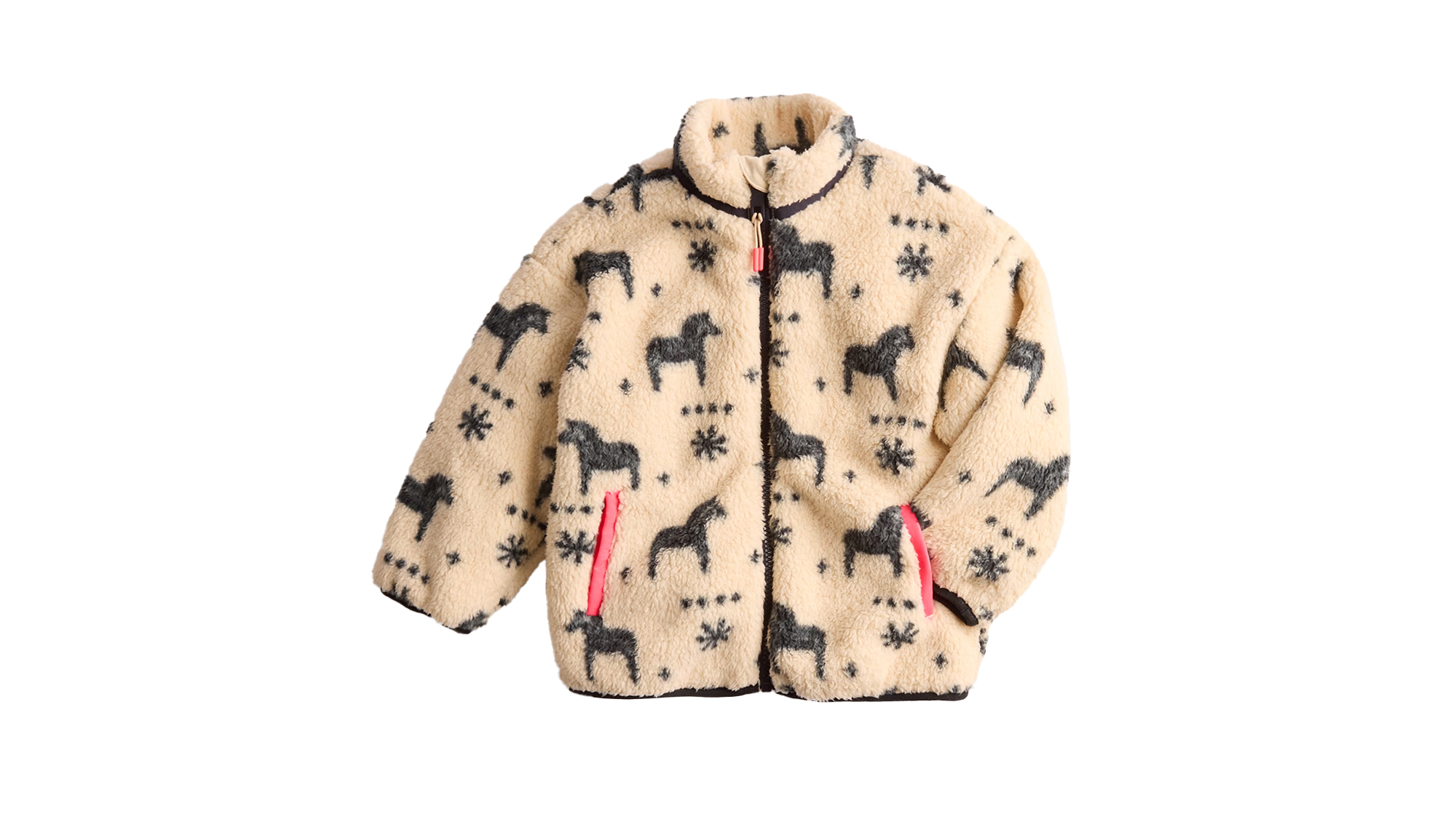 Kids fleece with horse motifs from Marks & Spencer