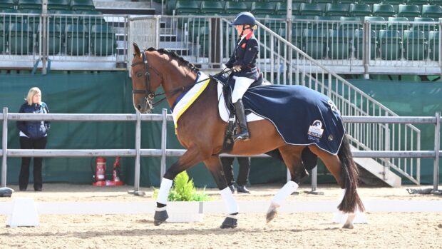 Erin Orford, pictured aboard LJT Nutbush at the 2025 LeMieux National Dressage Championships. Erin is also enjoying a successful first year of competitive swimming.