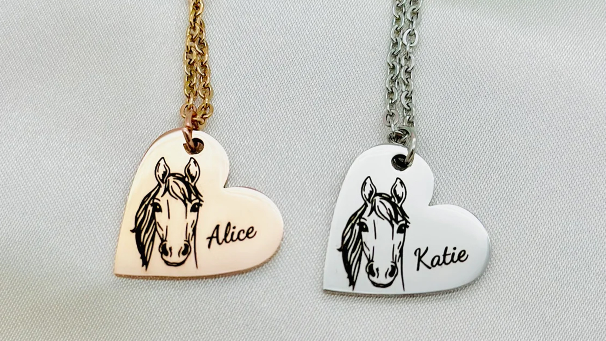 Personalised horse necklace