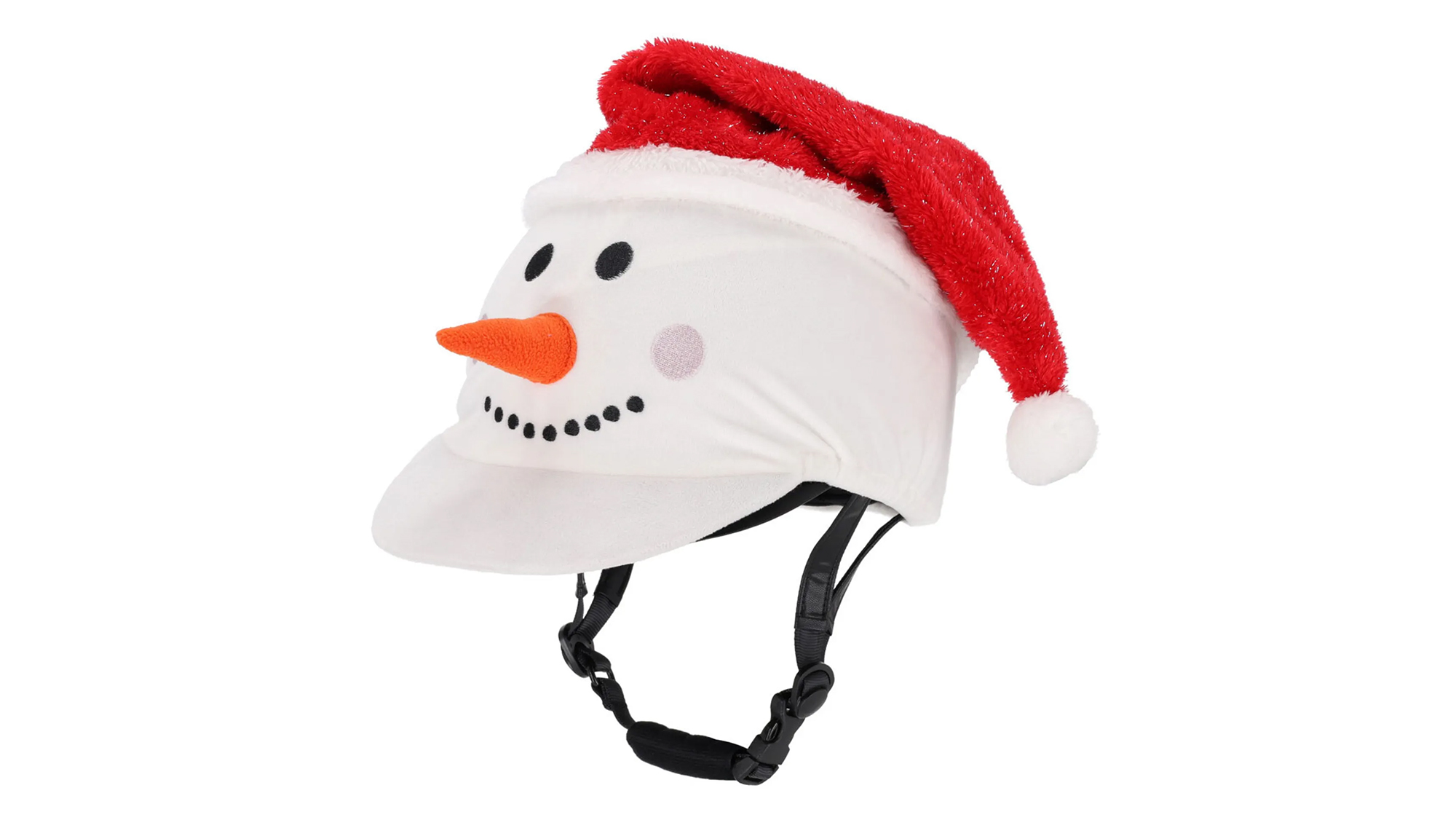 Snowman horse riding hat silk for children
