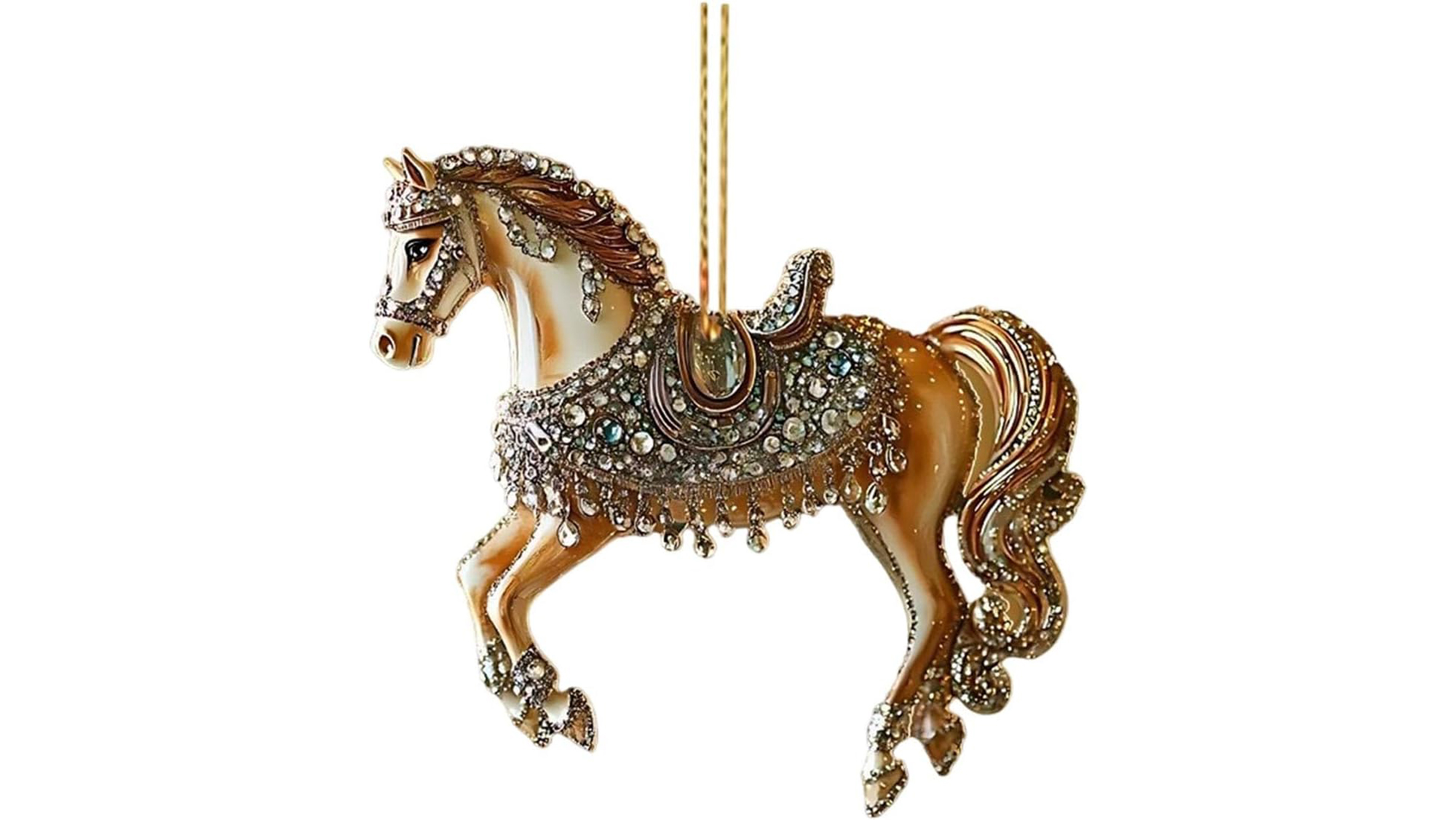 Sparkling horse Christmas decoration