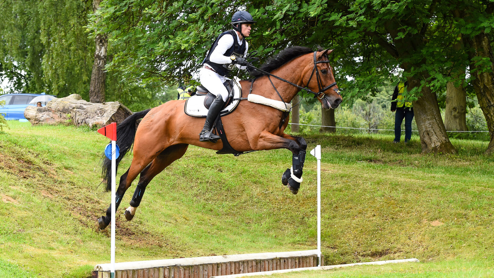 Eventer Sam Ecroyd, who’s back from 57 breaks on his skull and face
