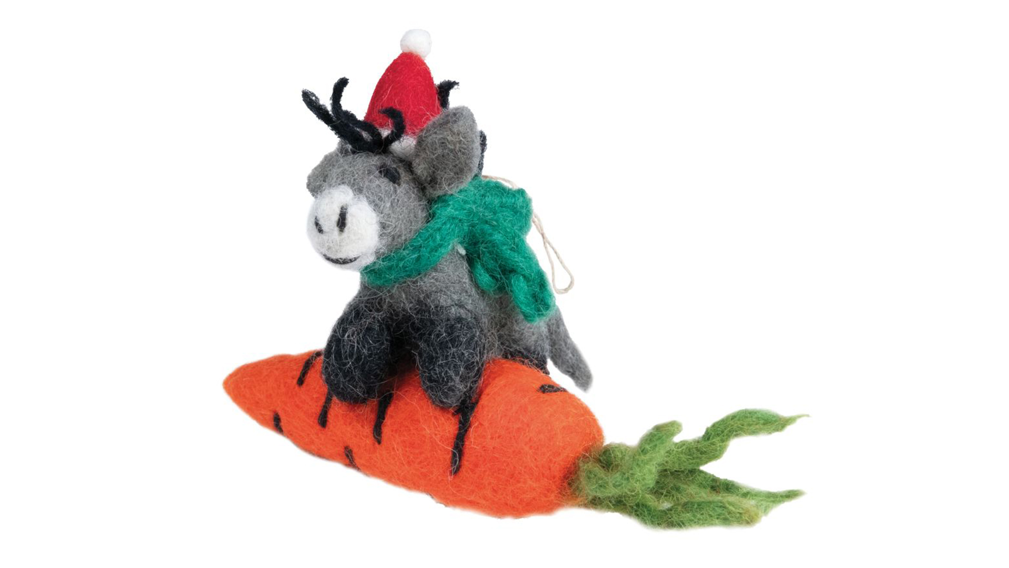The Donkey Sanctuary Mini felt Donkey Christmas decoration
