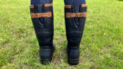 close up view of the adjustable back gusset on the Toggi Barnsdale wellies