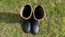 View from above showing the neoprene lining in the Toggi Barnsdale wellington boots
