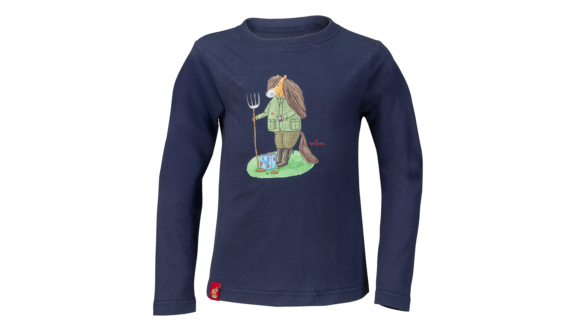 Children’s navy top with cute pony character print