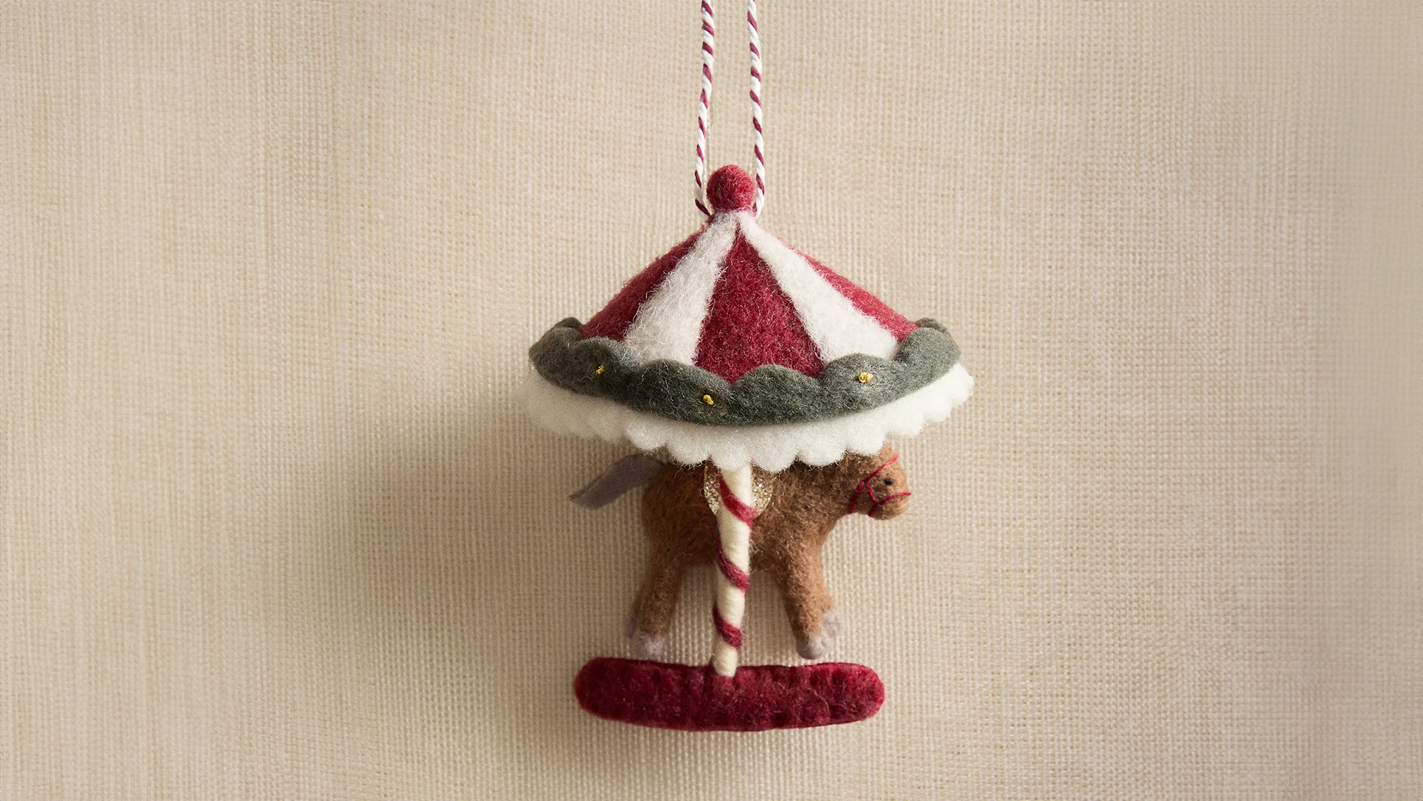 Zara Wool Horse Christmas tree decoration 